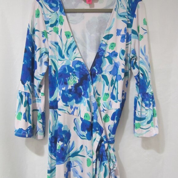 Lilly Pulitzer M Misha Wrap Dress Sweet Pea - Picture 3 of 8